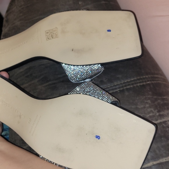 EUC Good American Kickstand Slide Sandal Mules Black Diamond size 11 - Picture 5 of 9